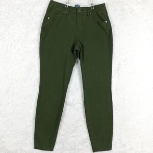Jag Womens‎ Jeans Cecilia Skinny Denim Green Elastic Waist Curvy Stretch 4